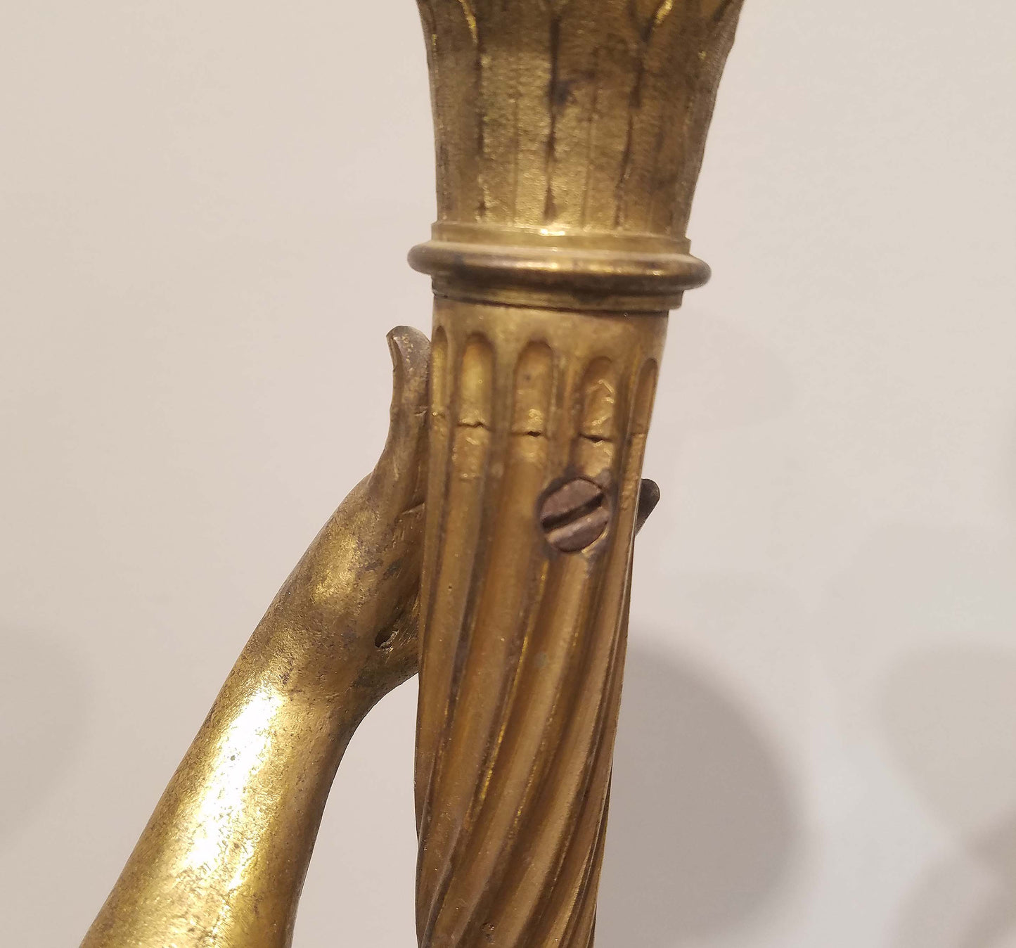 Pair of Louis XVI Period Gilt Bronze Candelabras Circa 1780