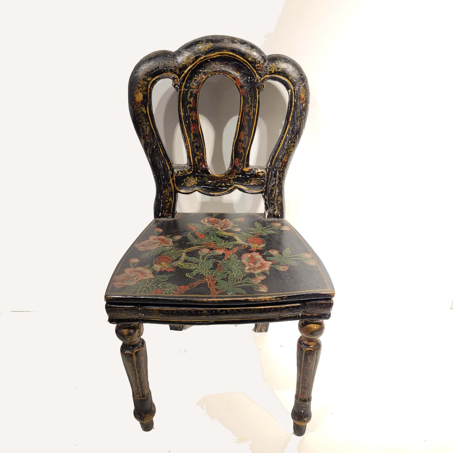 19C. Chinoiserie Painted Child/ doll Chair