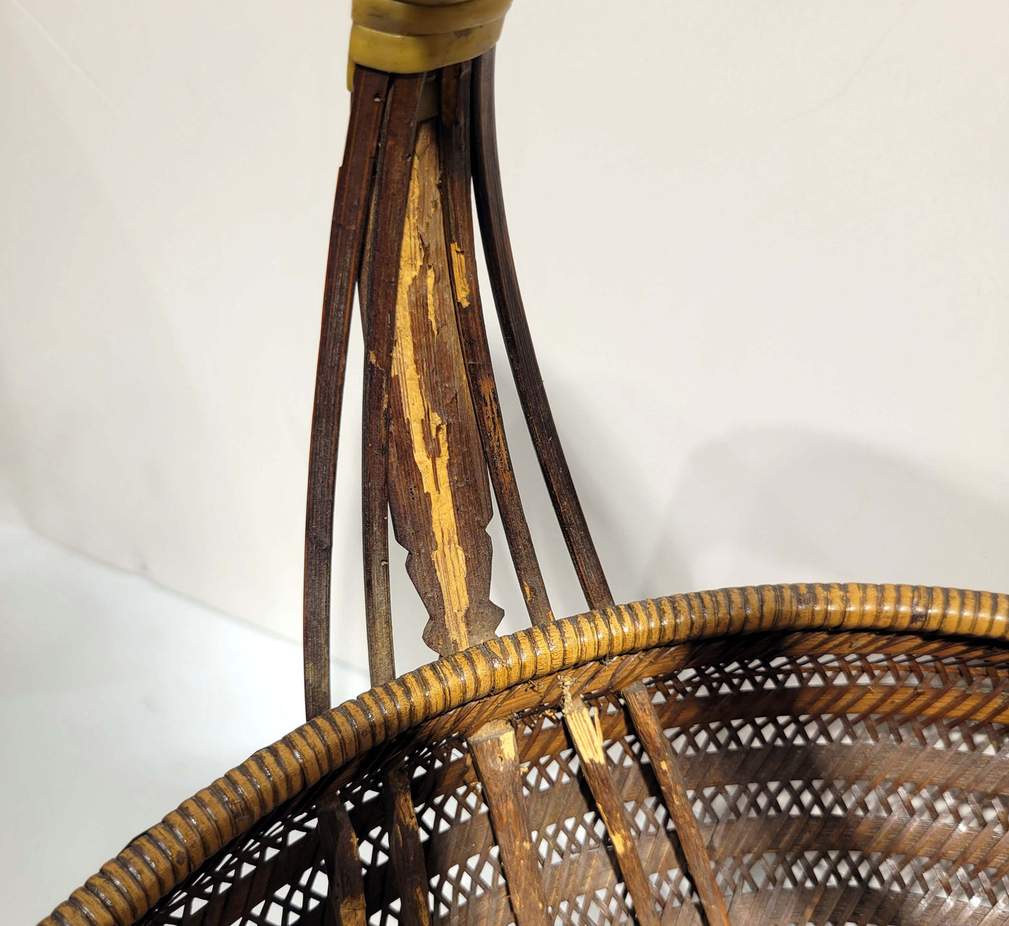 JAPANESE LACQUERED BAMBOO WICKER WEDDING BASKET