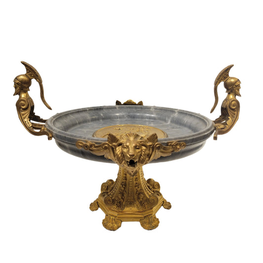 Greco-Roman Style Gilt Bronze And Marble Tazza Centerpiece French, 19th Century