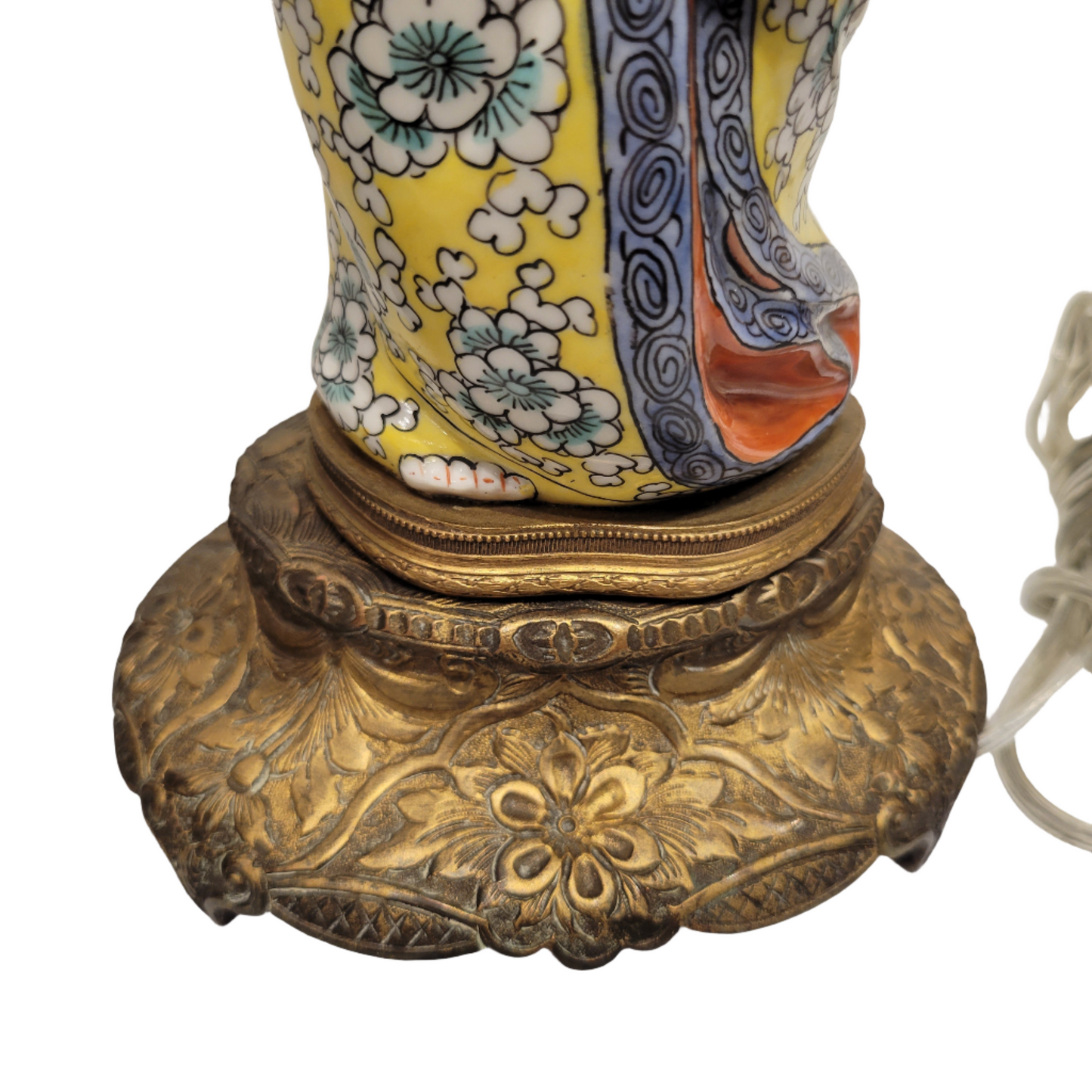 Pair of French Chinoiserie Porcelain Lamps